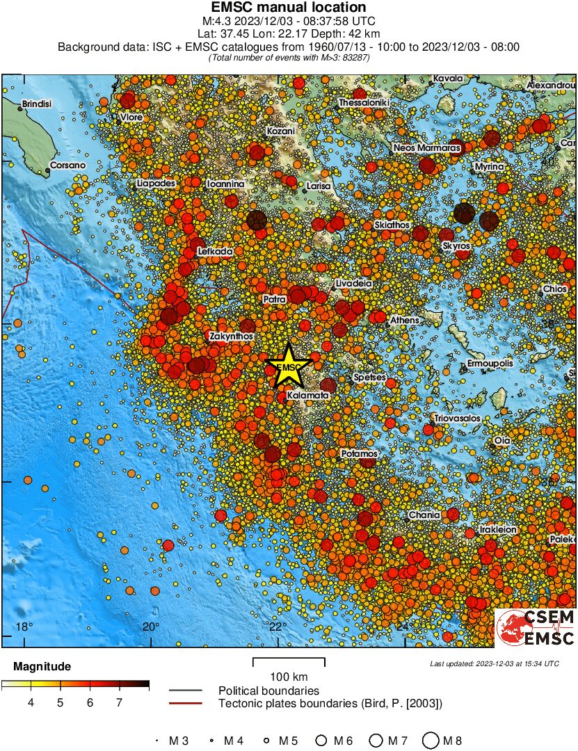 regional magnitude historical seismicity