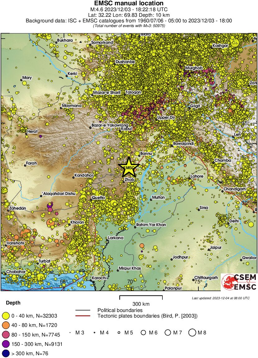 wide historical seismicity