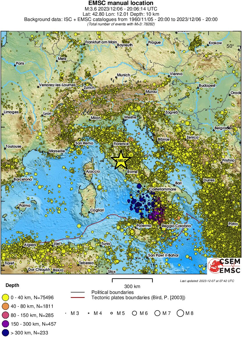 wide historical seismicity