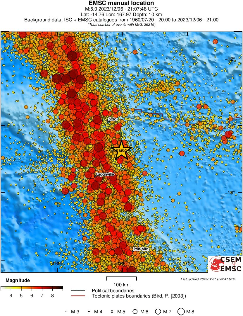 regional magnitude historical seismicity