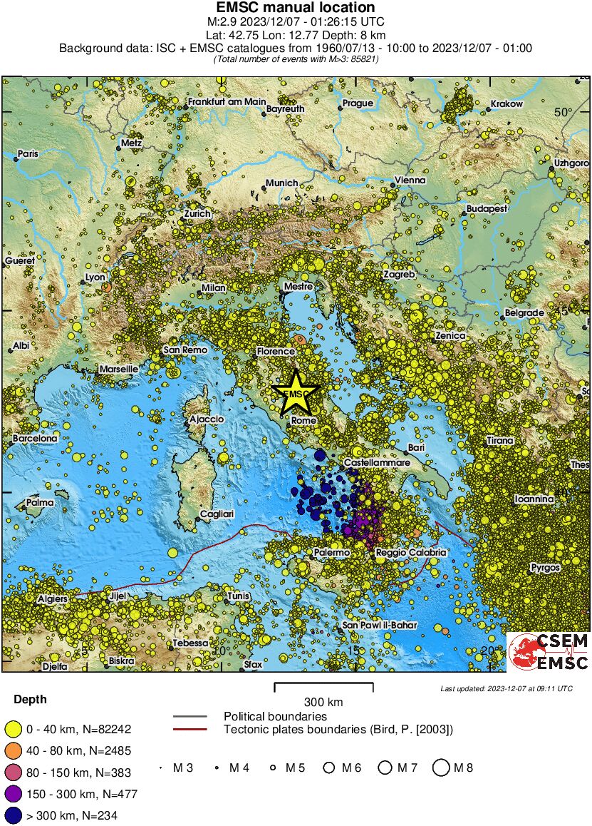 wide historical seismicity