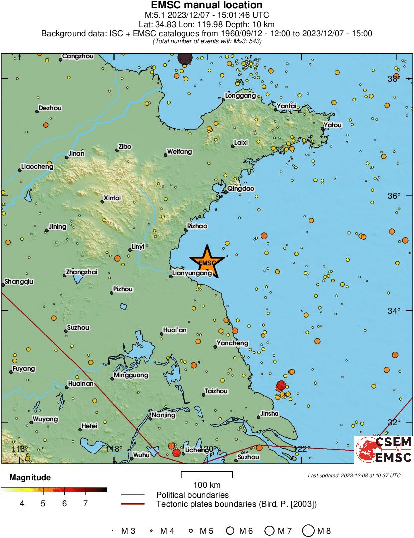 regional magnitude historical seismicity