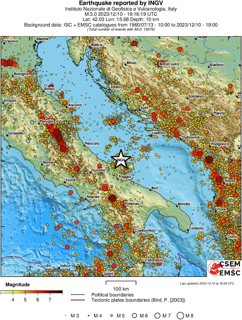 regional magnitude historical seismicity