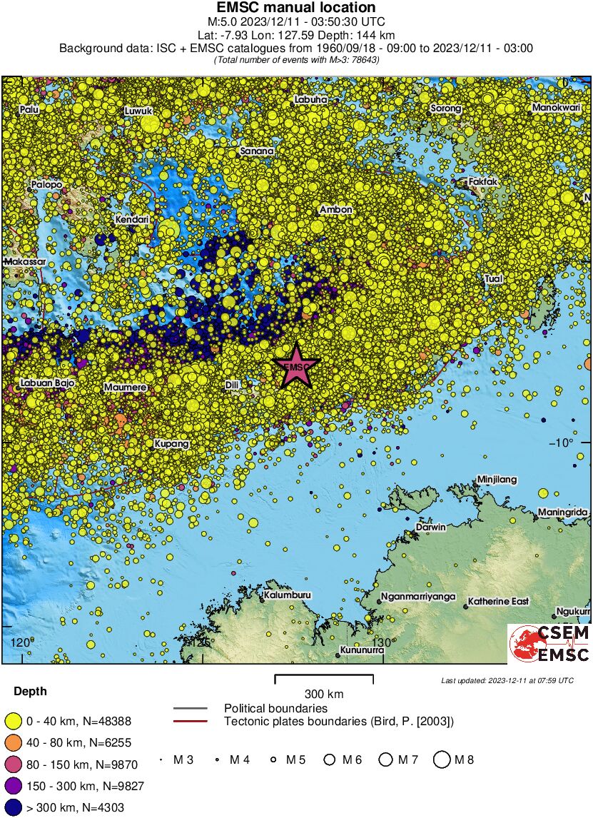wide historical seismicity