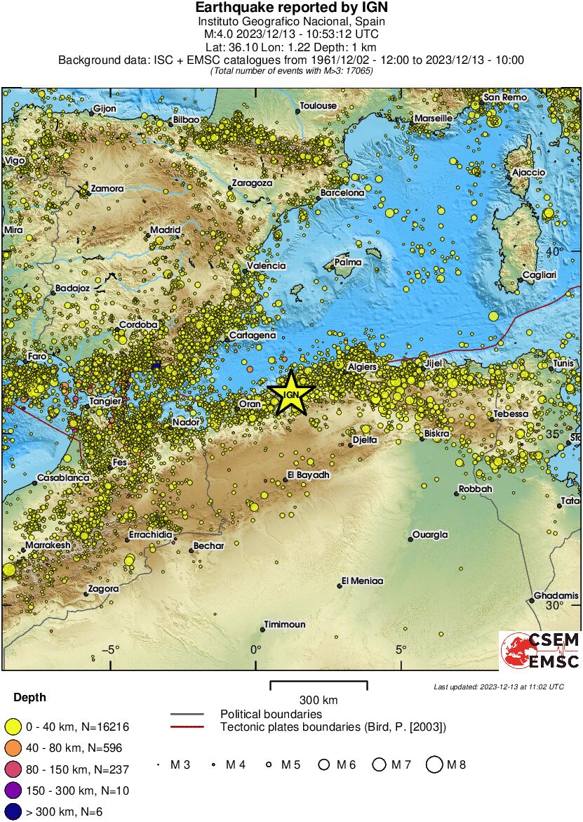 wide historical seismicity