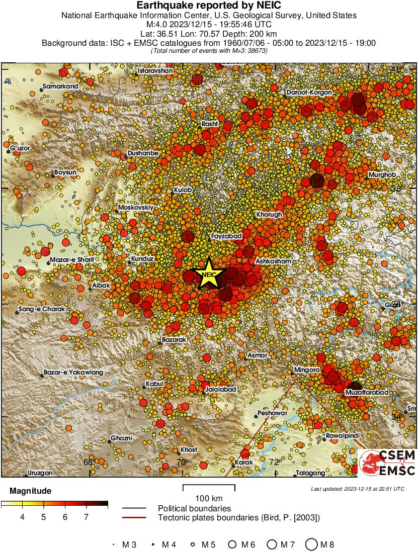 regional magnitude historical seismicity