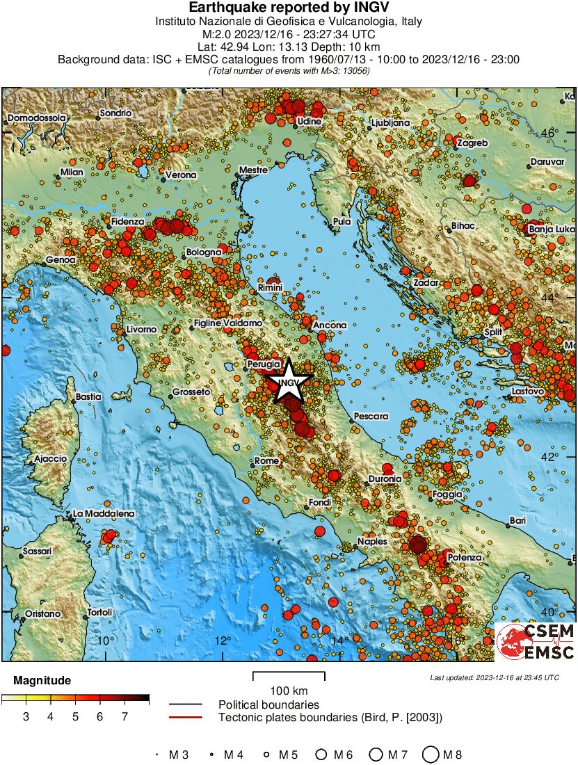 regional magnitude historical seismicity