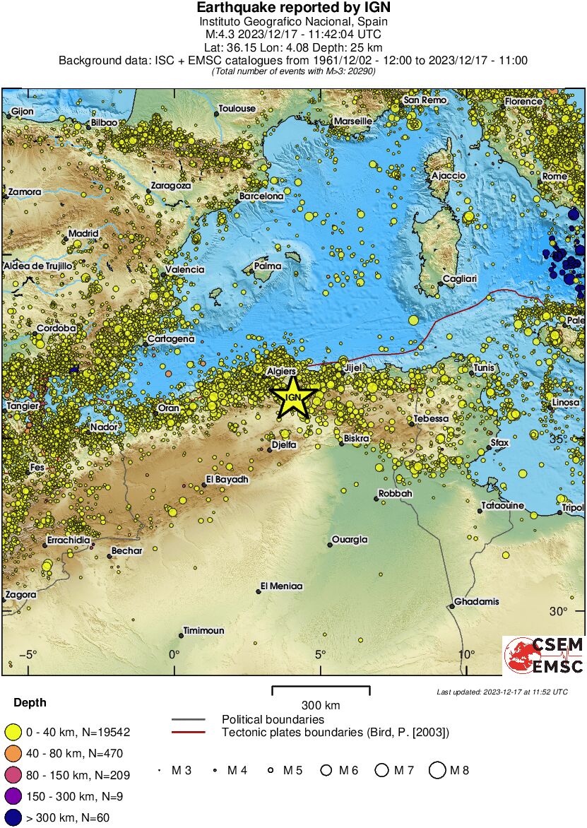 wide historical seismicity