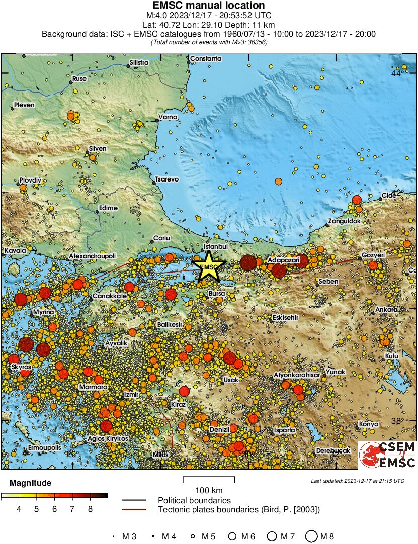 regional magnitude historical seismicity