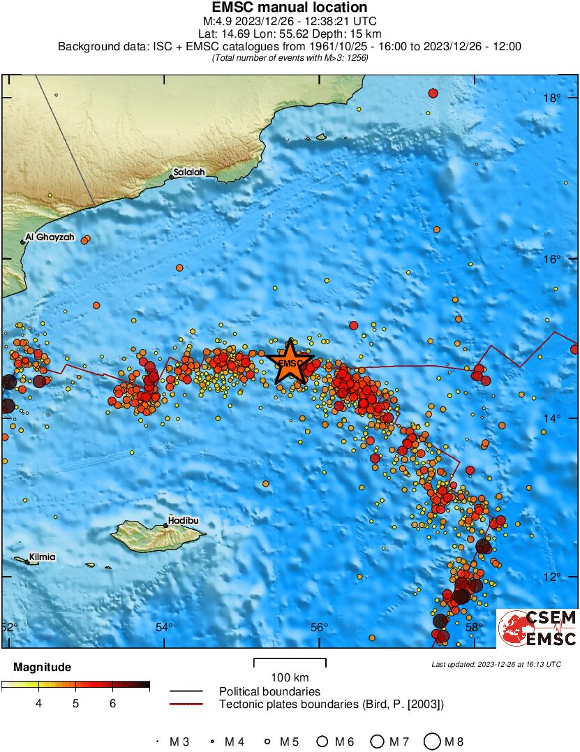 regional magnitude historical seismicity