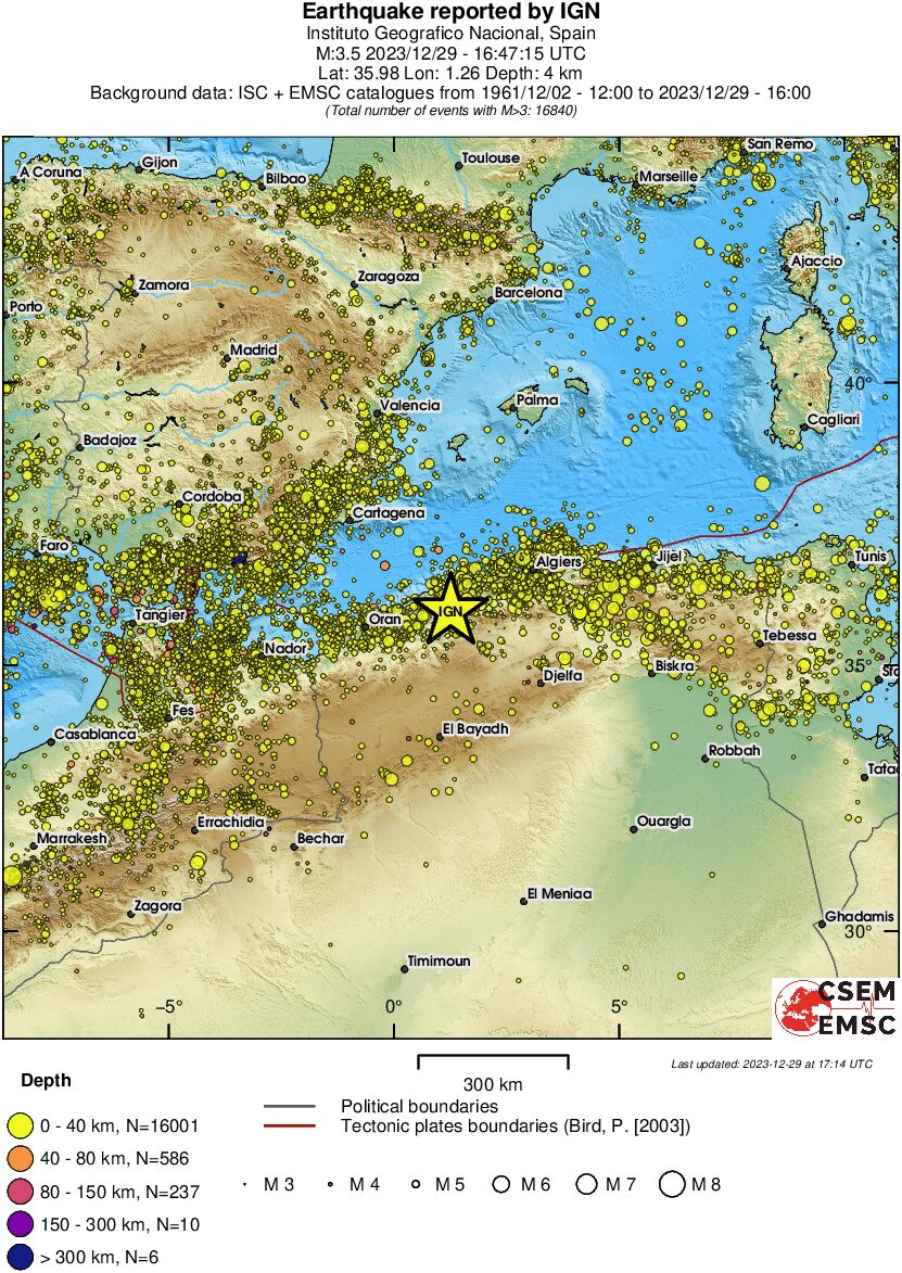 wide historical seismicity