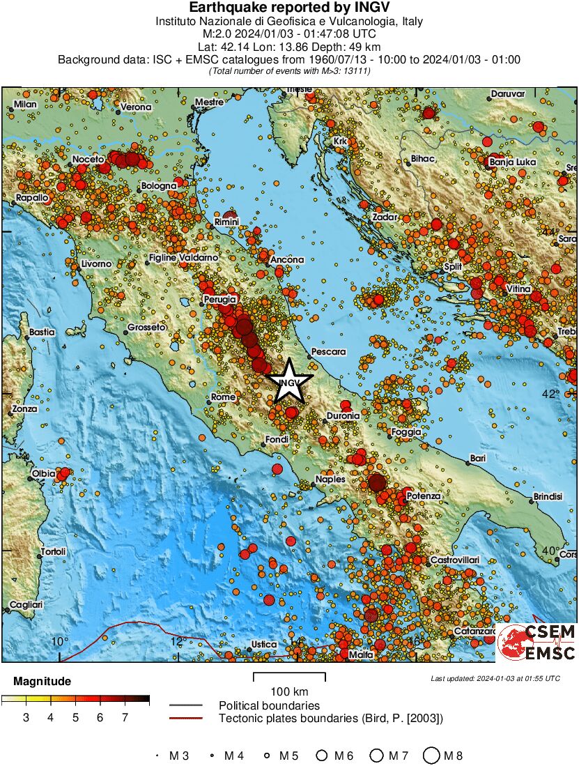 regional magnitude historical seismicity