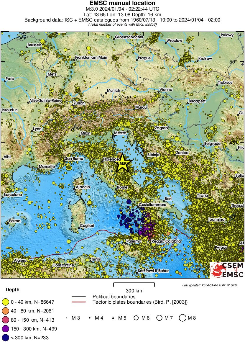 wide historical seismicity