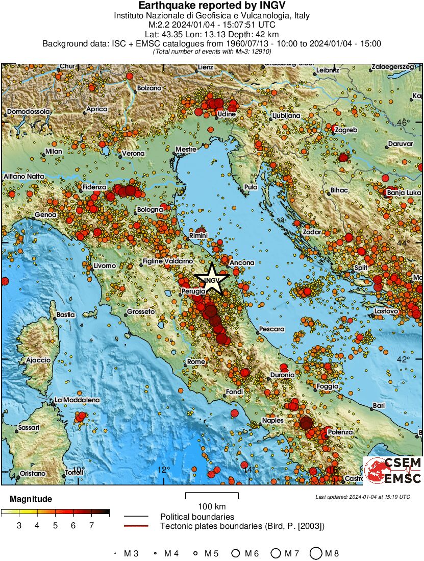 regional magnitude historical seismicity