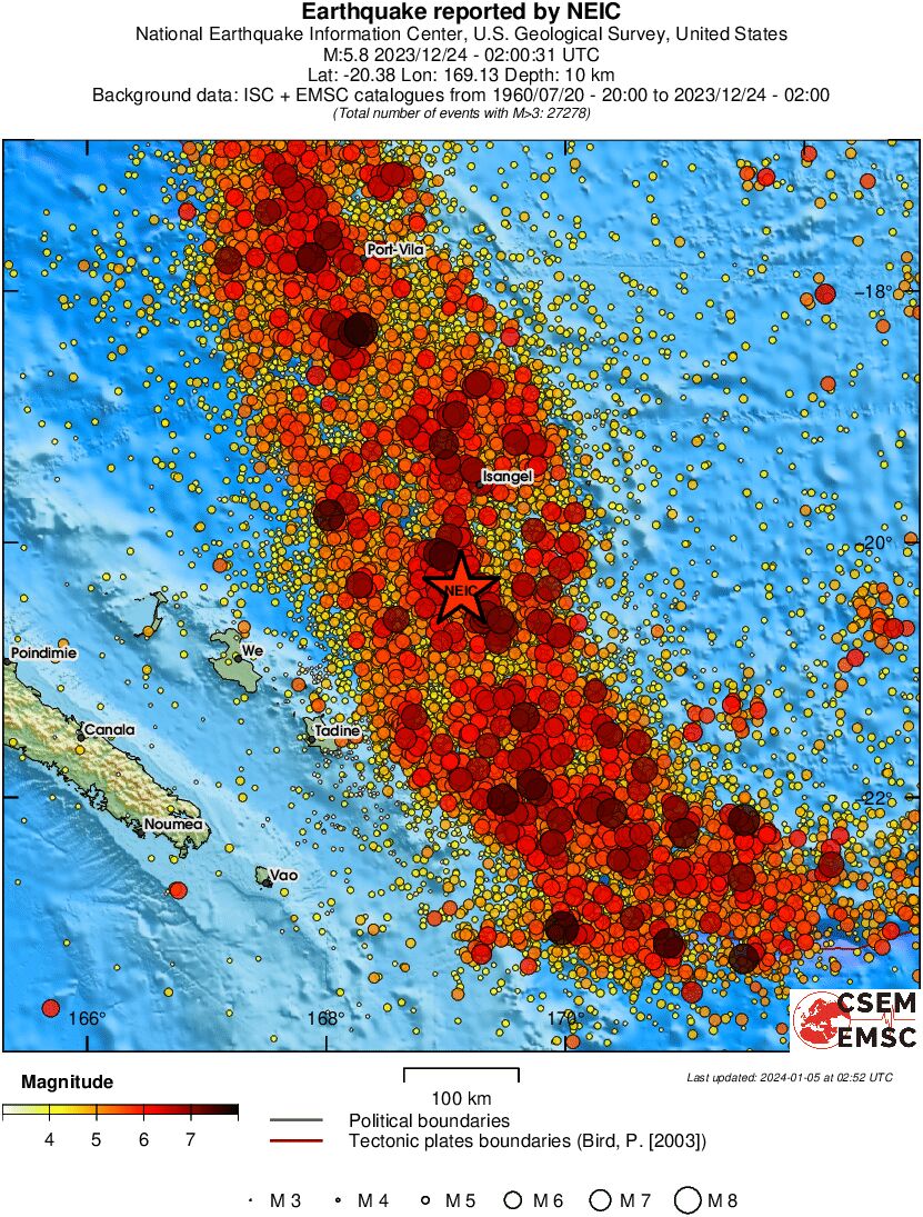 regional magnitude historical seismicity