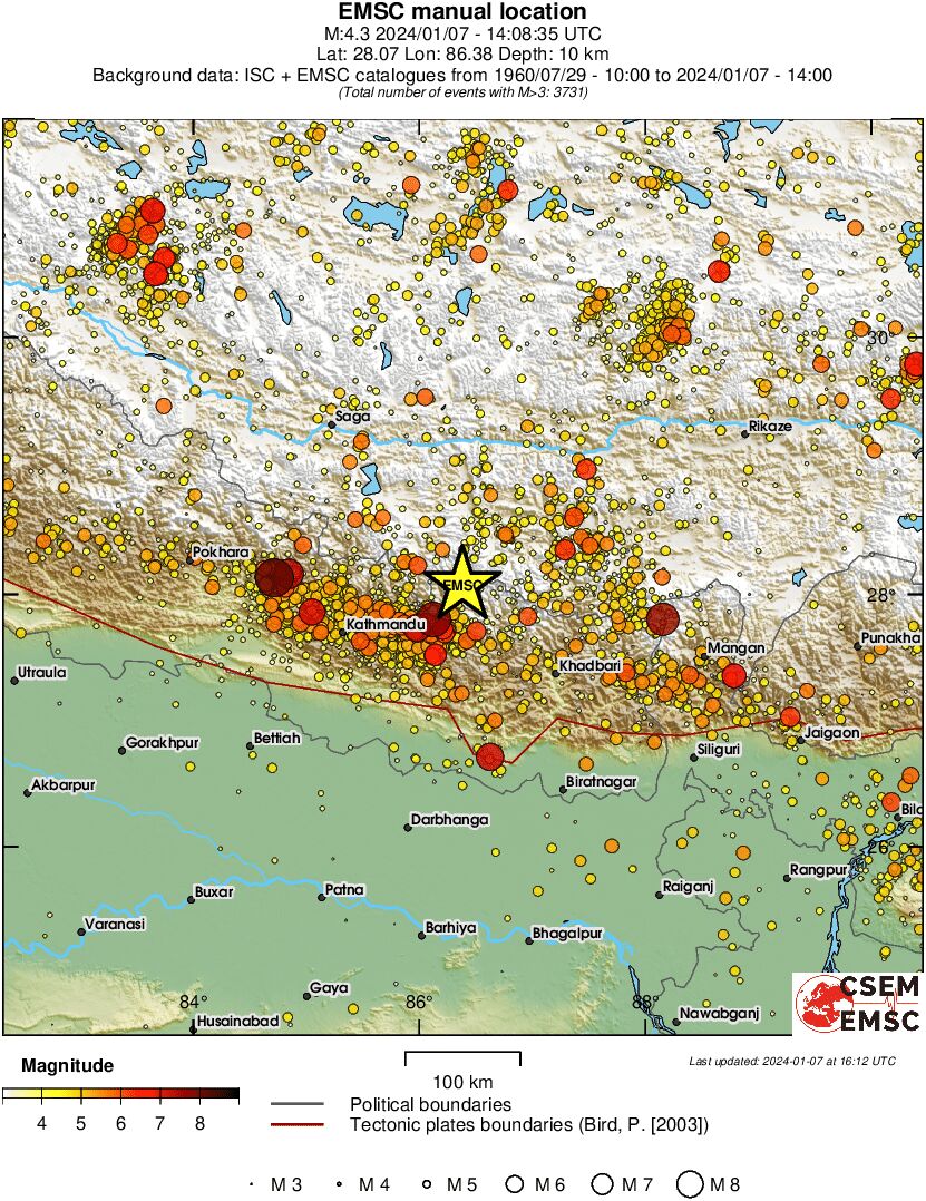 regional magnitude historical seismicity