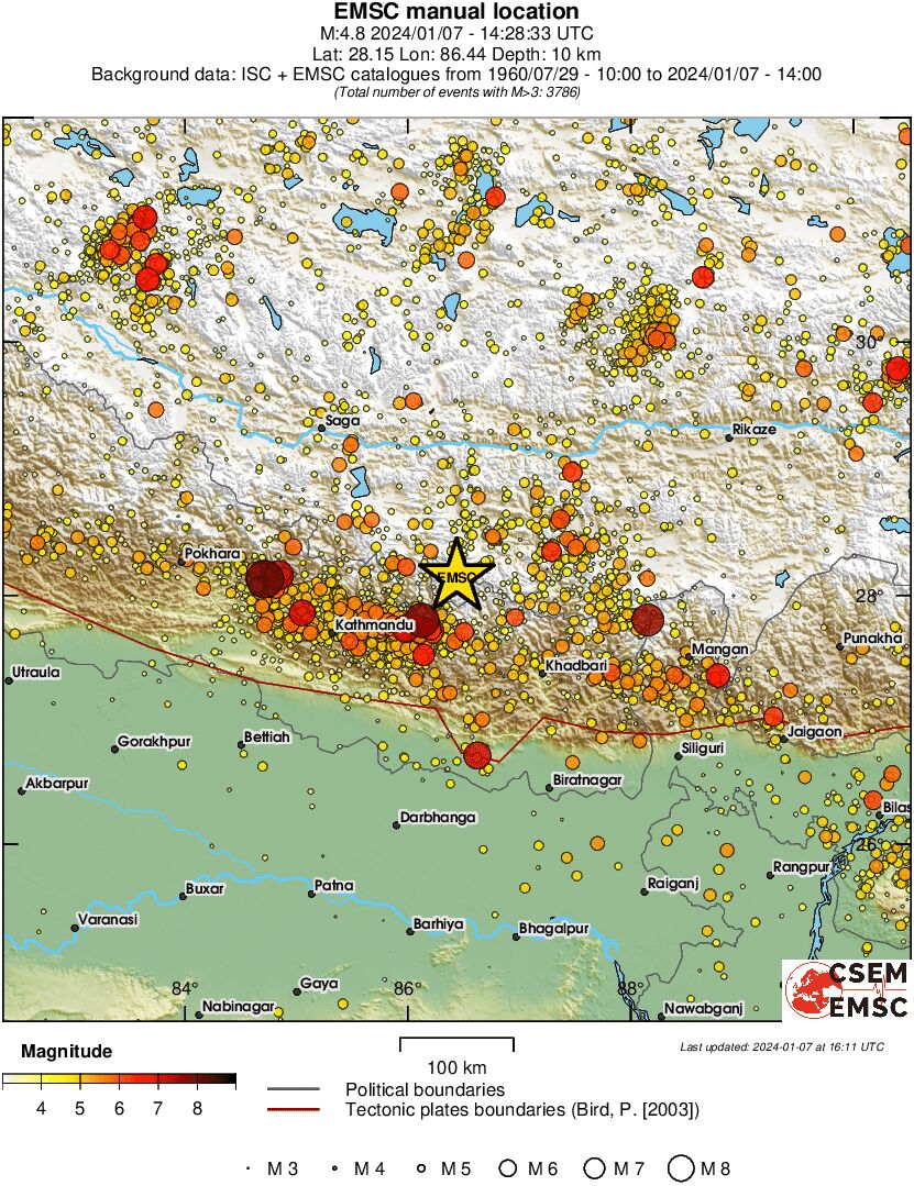 regional magnitude historical seismicity