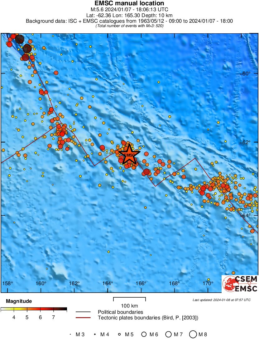 regional magnitude historical seismicity