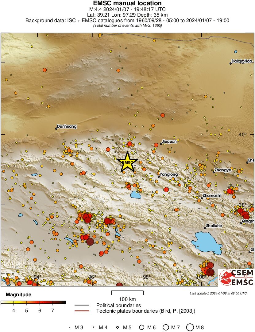 regional magnitude historical seismicity