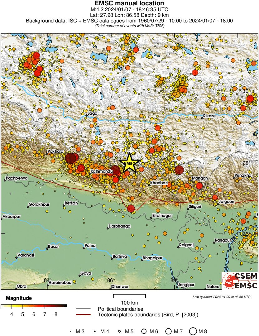 regional magnitude historical seismicity
