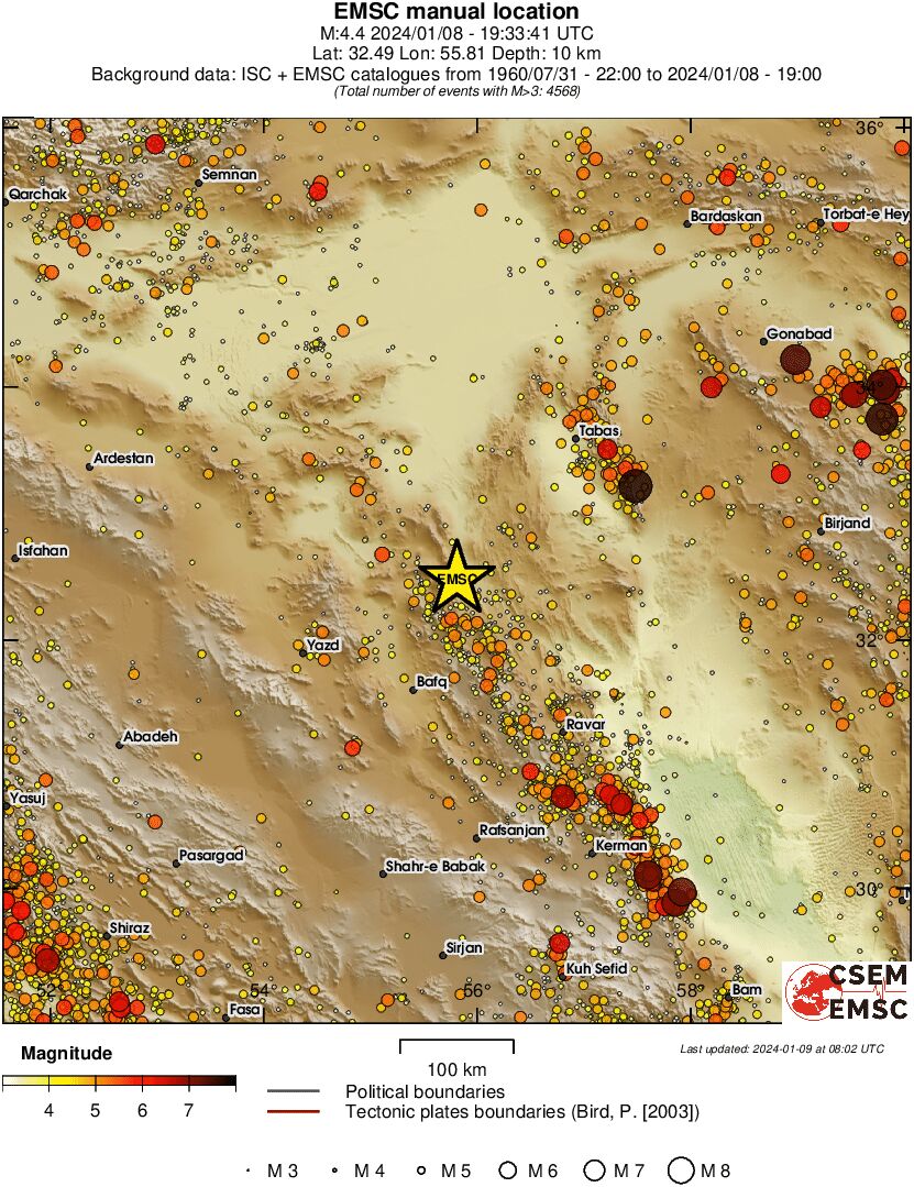regional magnitude historical seismicity