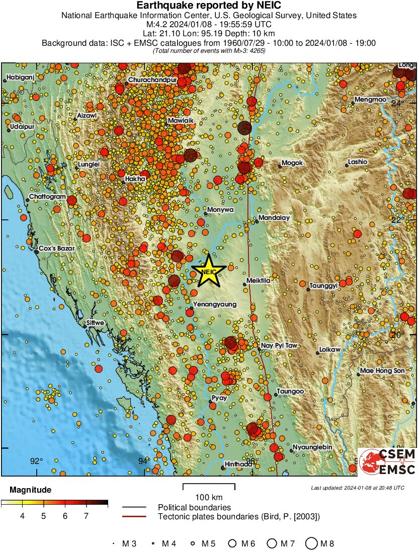 regional magnitude historical seismicity