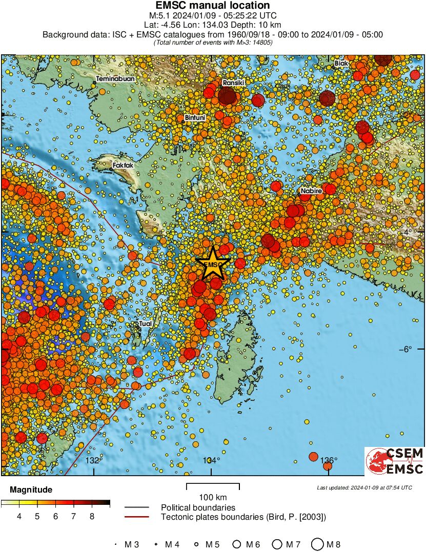 regional magnitude historical seismicity