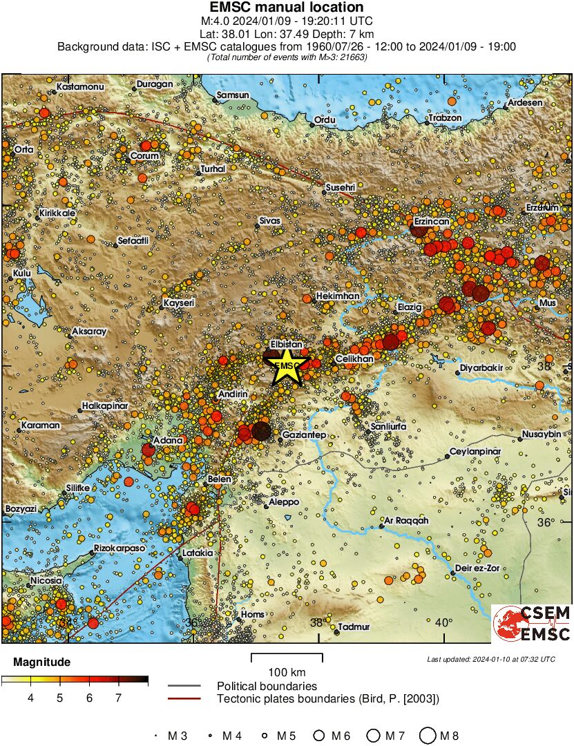 regional magnitude historical seismicity