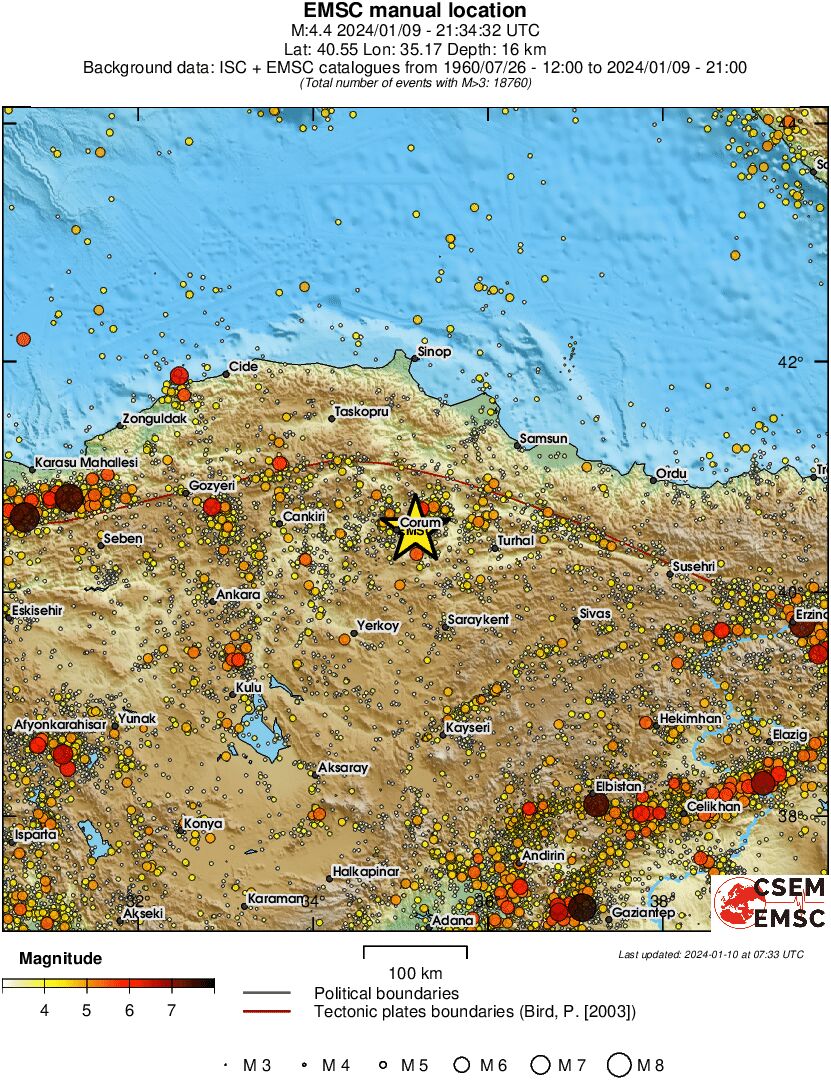 regional magnitude historical seismicity