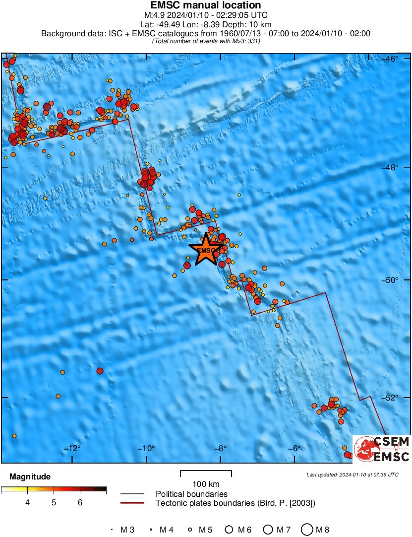 regional magnitude historical seismicity