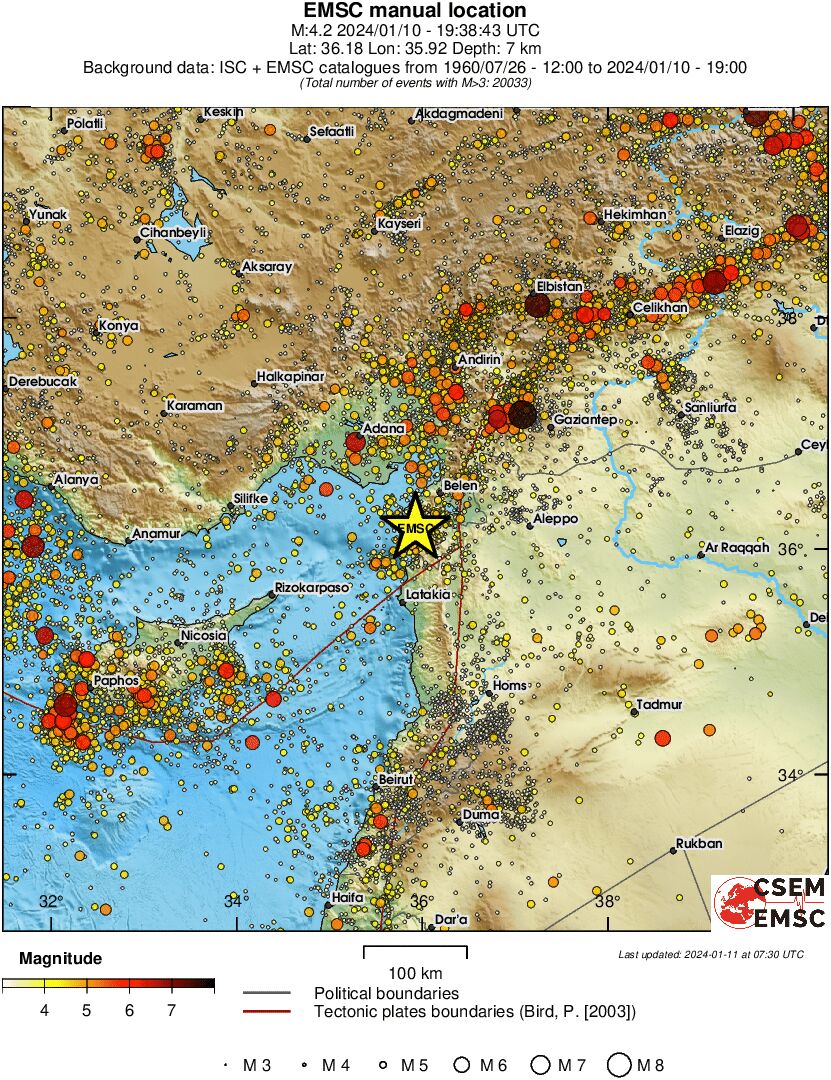 regional magnitude historical seismicity