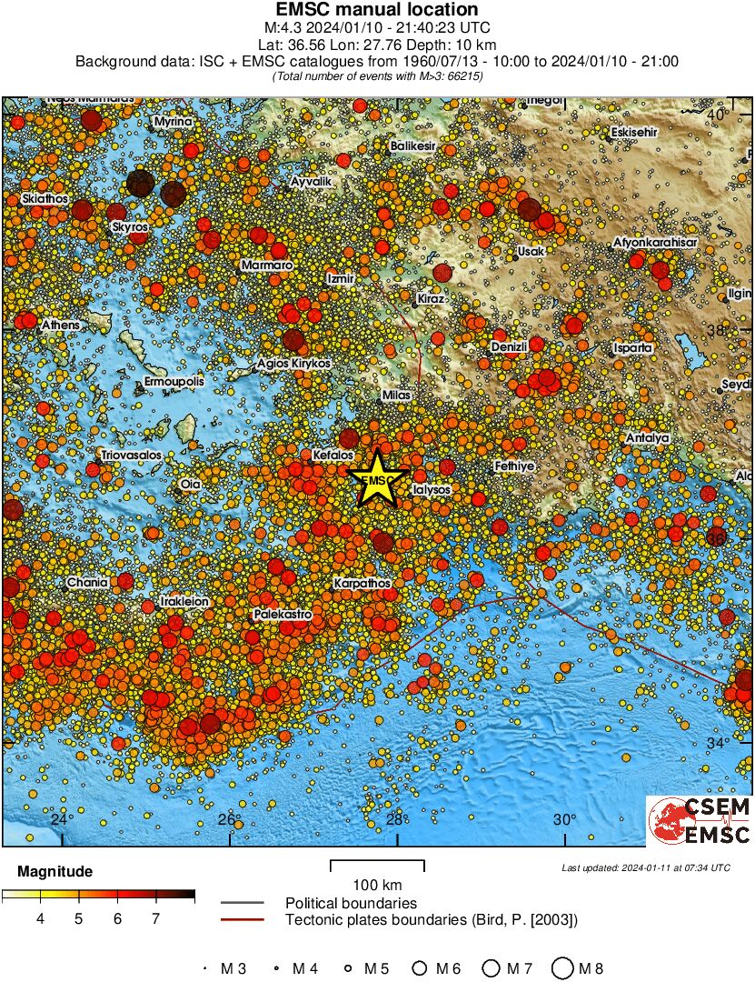 regional magnitude historical seismicity