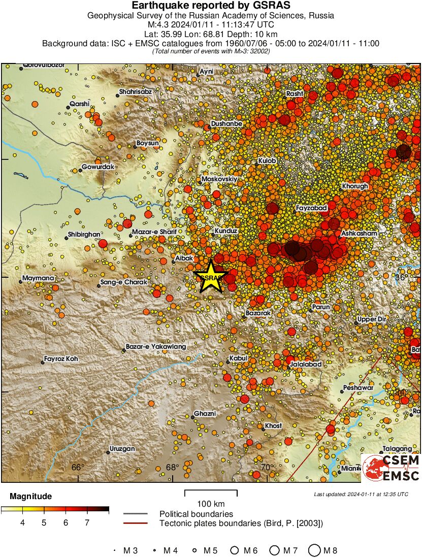 regional magnitude historical seismicity