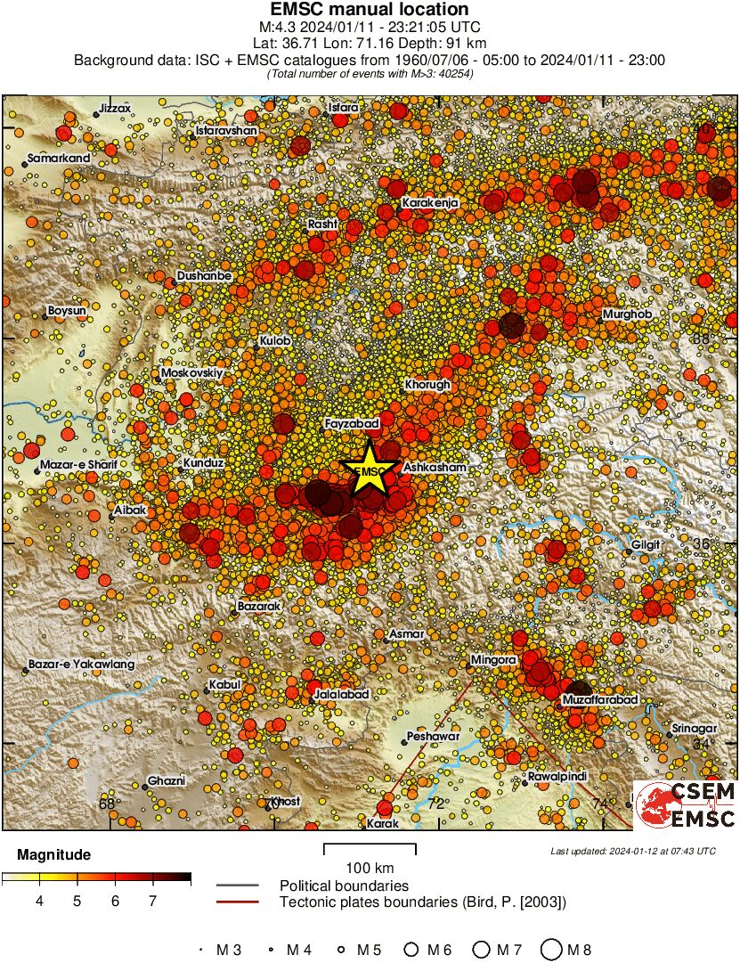 regional magnitude historical seismicity