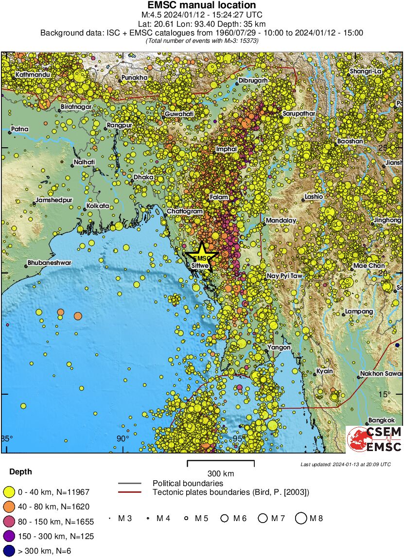 wide historical seismicity