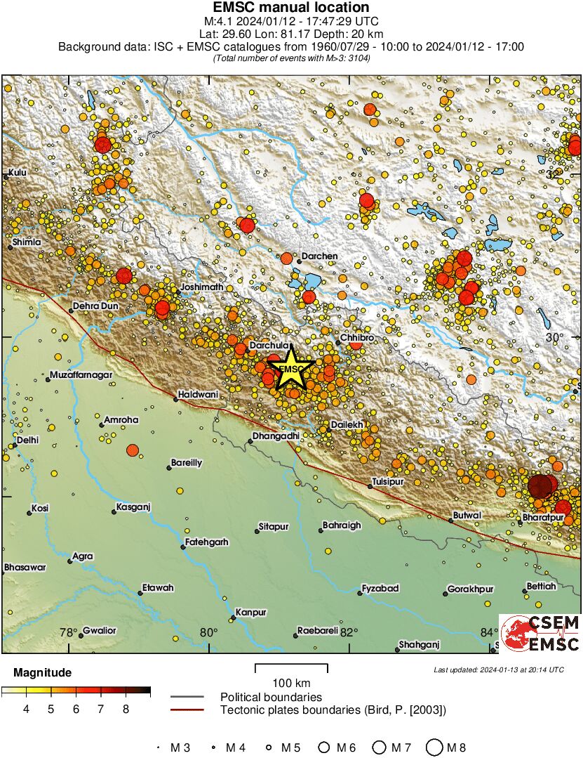 regional magnitude historical seismicity