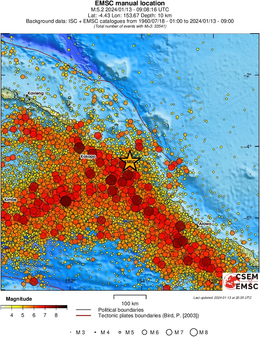 regional magnitude historical seismicity
