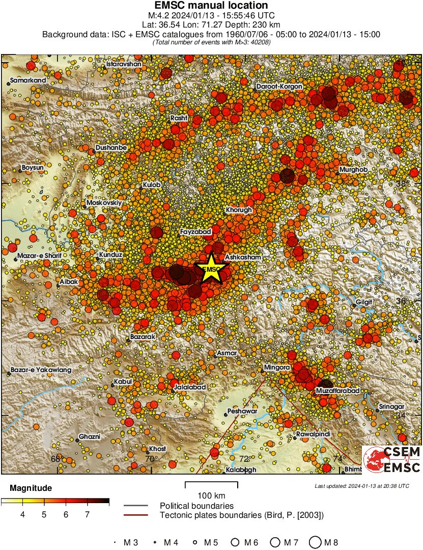 regional magnitude historical seismicity