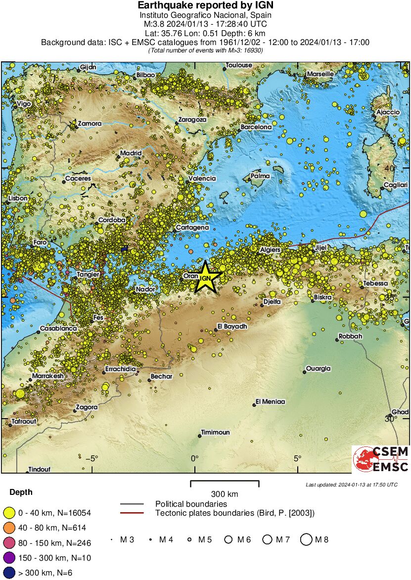 wide historical seismicity