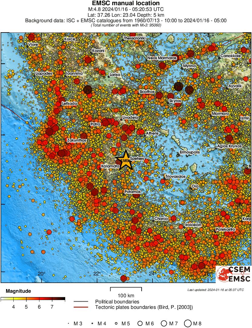 regional magnitude historical seismicity