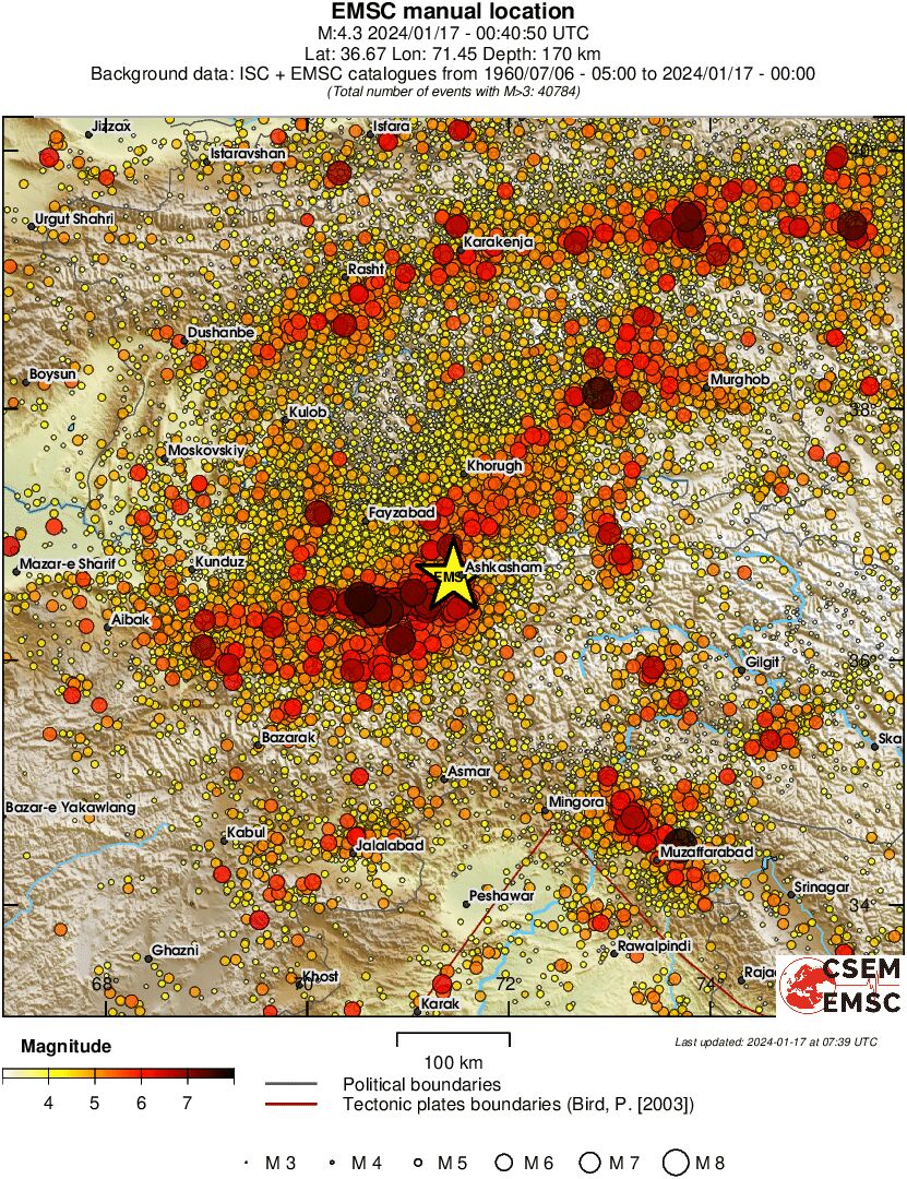 regional magnitude historical seismicity