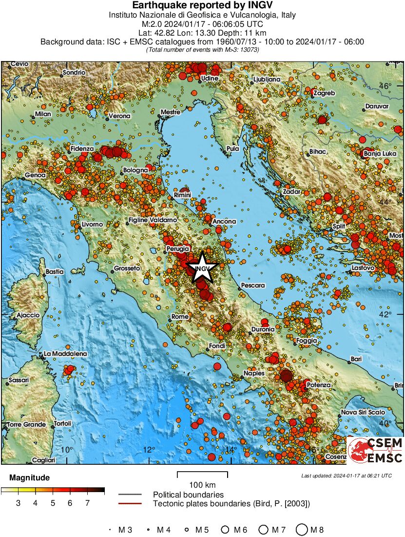 regional magnitude historical seismicity