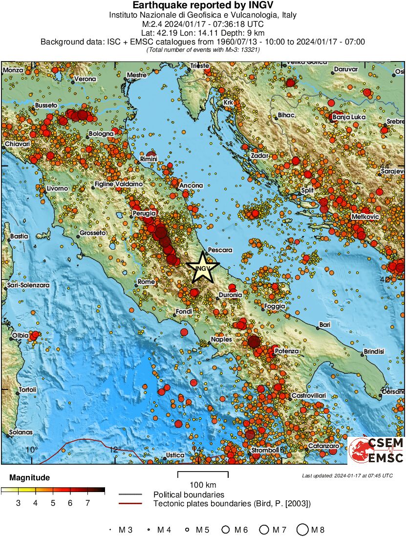 regional magnitude historical seismicity