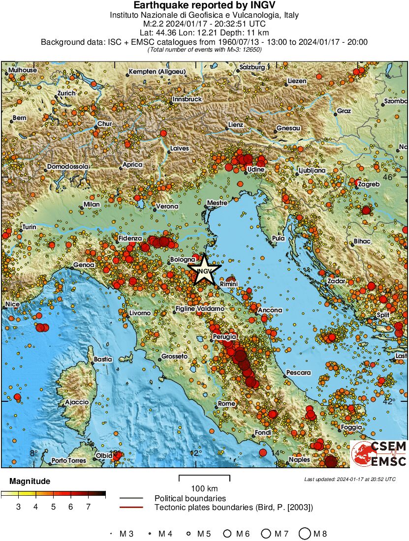 regional magnitude historical seismicity