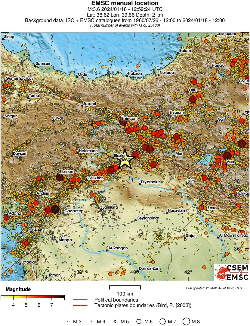 regional magnitude historical seismicity