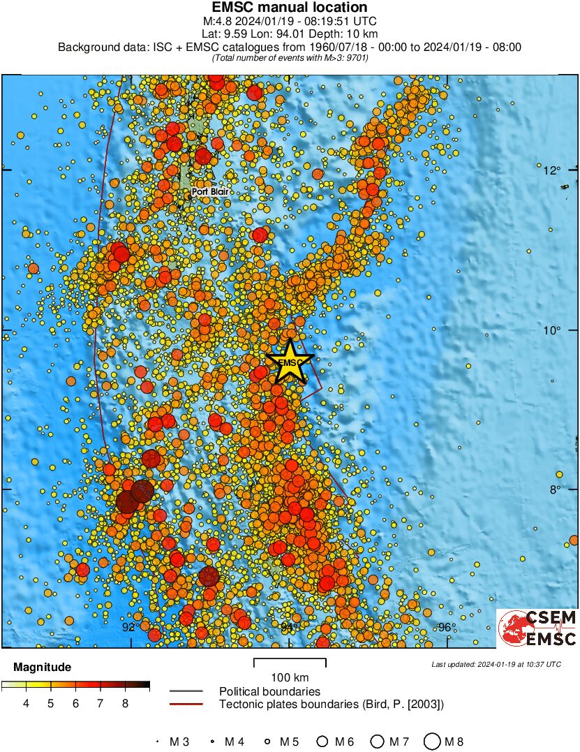 regional magnitude historical seismicity