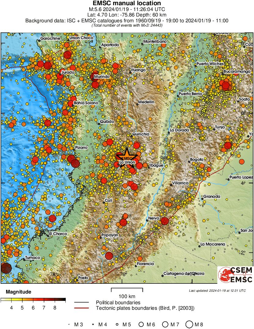 regional magnitude historical seismicity