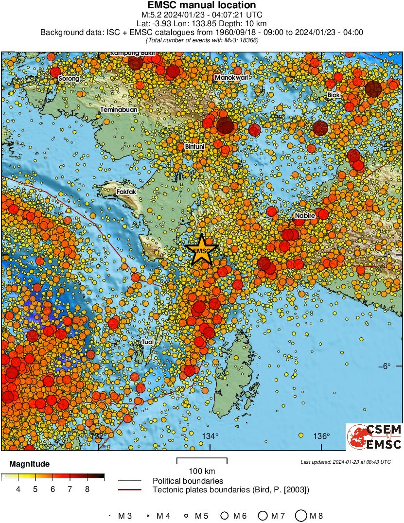 regional magnitude historical seismicity