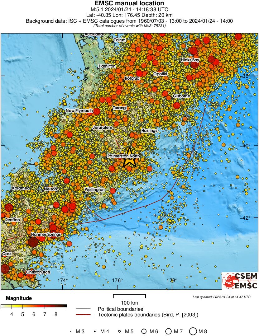regional magnitude historical seismicity