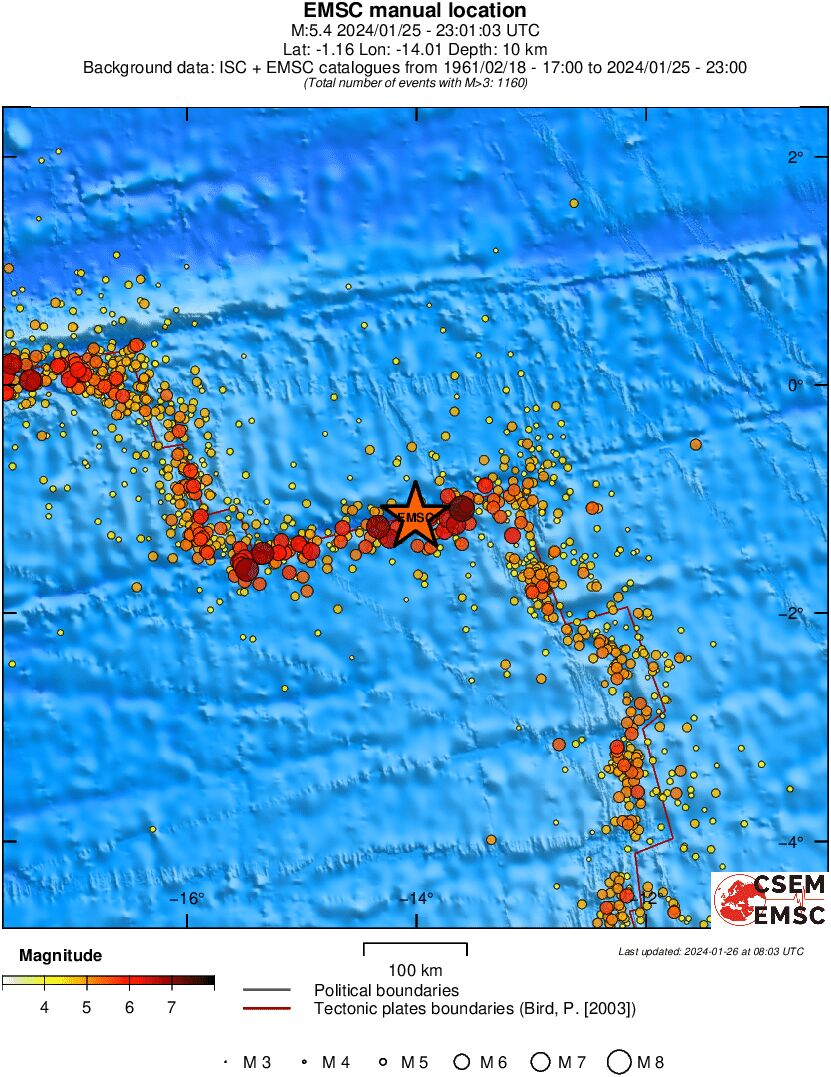 regional magnitude historical seismicity